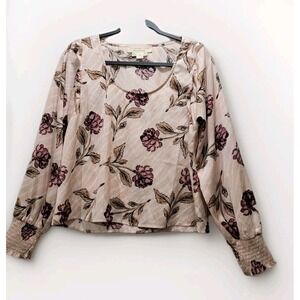Saltwater Luxe Florals Top Smocked Cuff Women S Boho Cottagecore Farmcore Peasan
